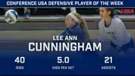 Cunningham Earns C-USA Defensive Player of the Week