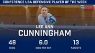 Cunningham Tabbed C-USA Defensive Player of the Week