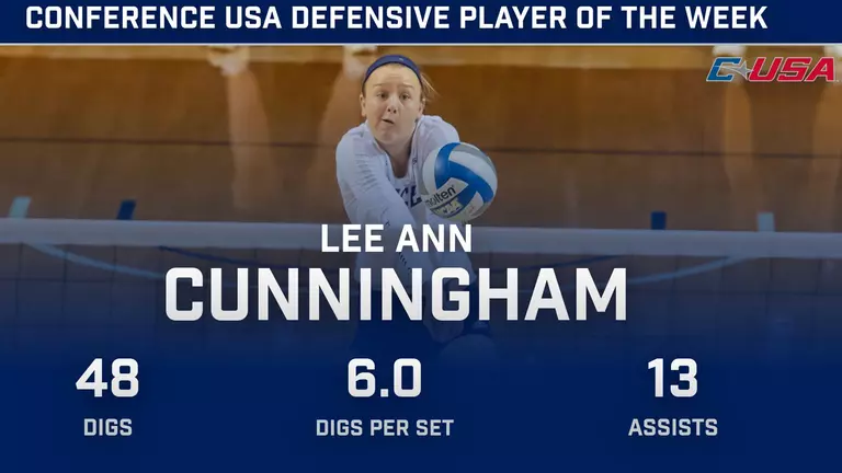 Cunningham Tabbed C-USA Defensive Player of the Week