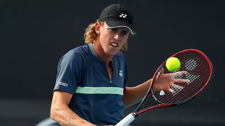 Men's Tennis Signs Salmon