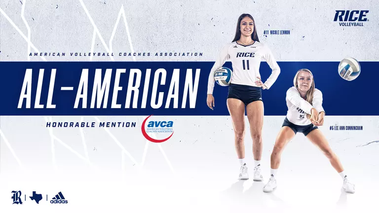 Lennon, Cunningham Capture AVCA All-America Honors