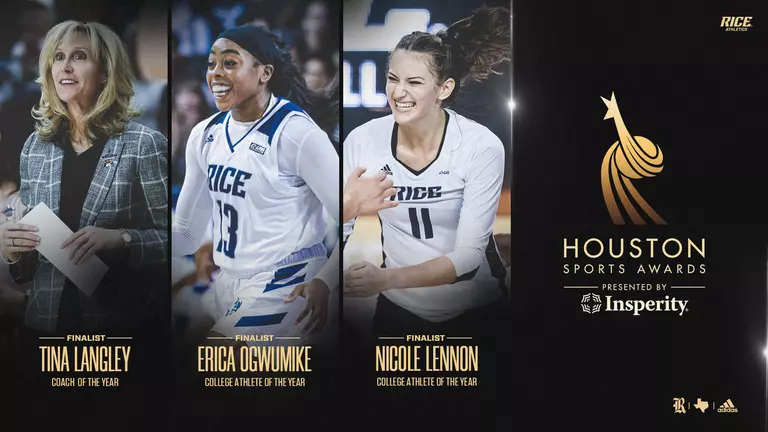 Rice Trio Named Houston Sports Awards Finalists