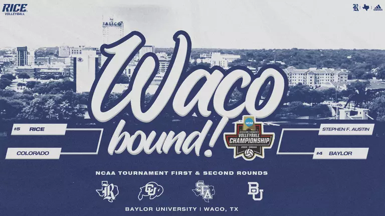 No. 20 Rice Volleyball to Face Colorado in NCAA Tournament