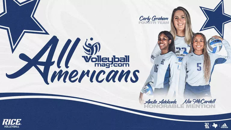 Volleyball Trio Named All-American by VolleyballMag.com