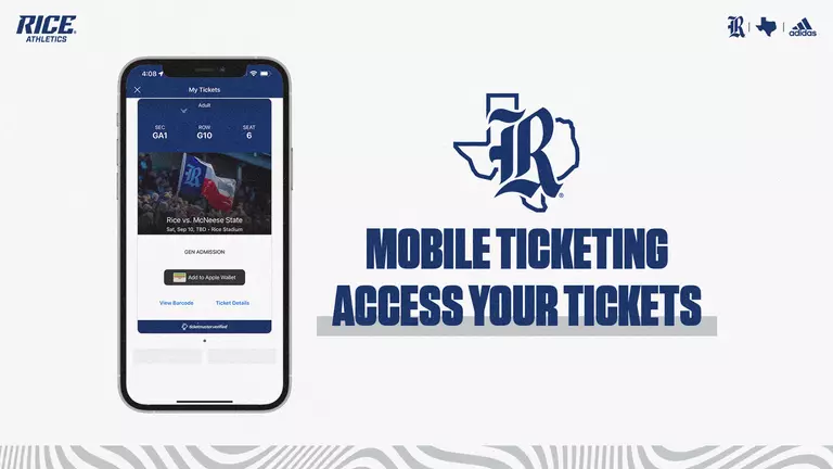 Rice Athletics Launches Mobile Ticketing Initiative