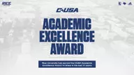 Rice Collects Conference USA Institutional Excellence Award