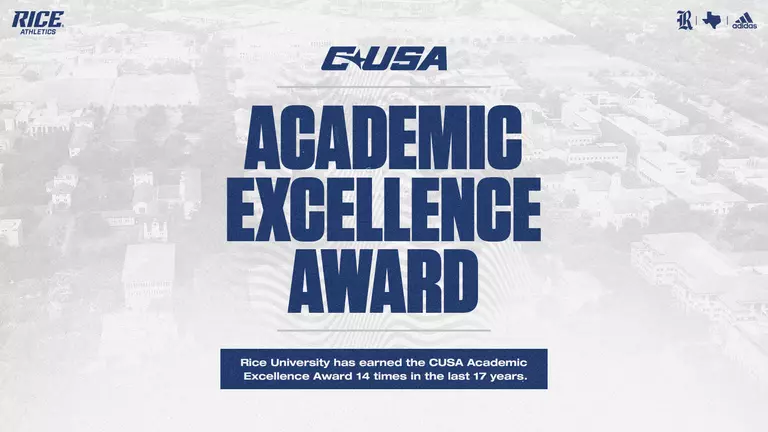 Rice Collects Conference USA Institutional Excellence Award