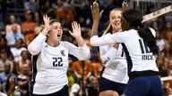 No. 21 Volleyball Sweeps Regular Season Finale at Middle Tennessee