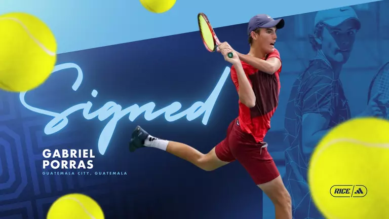 Men's Tennis Signs Gabriel Porras for 2024-25 Season
