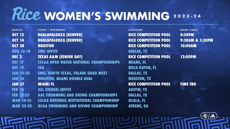 23-24 Swimming Schedule Released