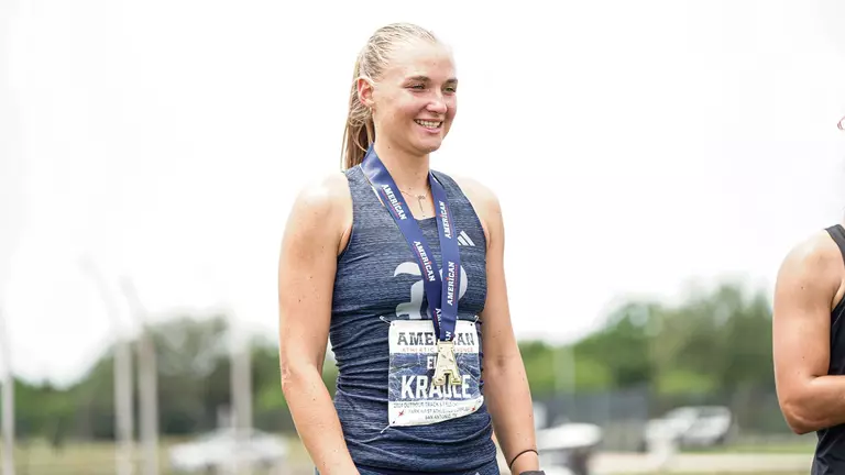 Kraule Sets School Record; Claims Heptathlon Title
