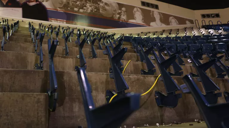 Robins Center Seat Extraction Underway