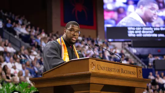 Kobie Turner delivering 2026 University of Richmond commencement address