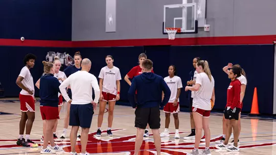 Women's basketball in a group