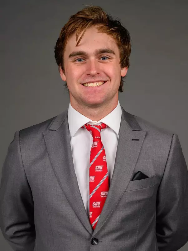 Luke Romanek. The SHU Men's Lacrosse team photos taken today at the Pitt Center Sacred Heart University Fairfield, CT. Monday, December 4, 2023. Photo by: Mark F. Conrad