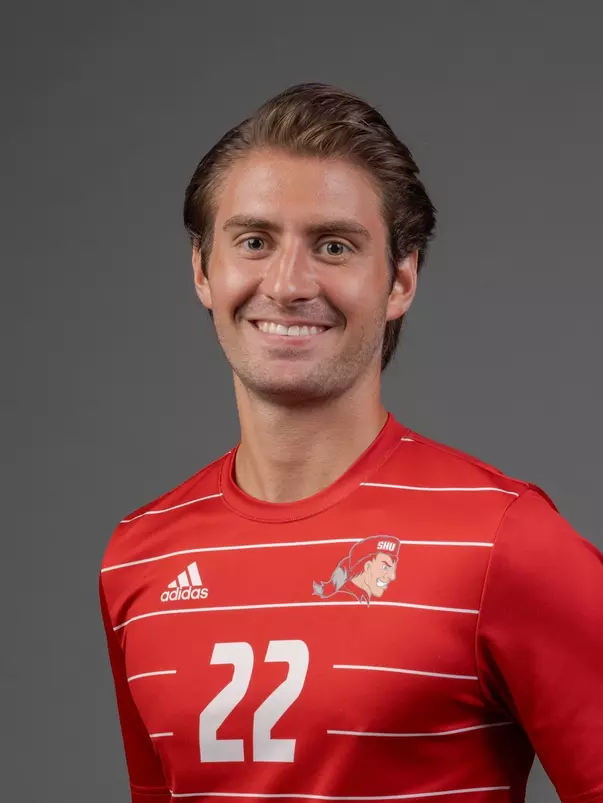 Gavin Neumeyer.The SHU Men's Soccer team photos taken at the Pitt Center, Sacred Heart University, Fairfield CT. Wednesday, August 9, 2023. Photo by: Mark F. Conrad