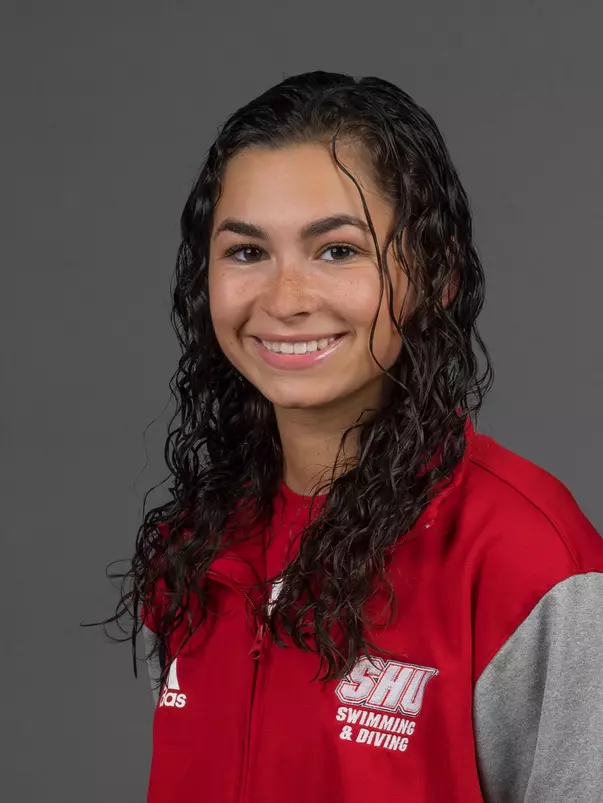 Abigail Hernandez. The SHU Women's Swimming & Diving team photos taken at the Bobby Valentine Health & Recreation Center, Sacred Heart University, Fairfield, CT. Wednesday, August 30, 2023. Photo by: Mark F. Conrad