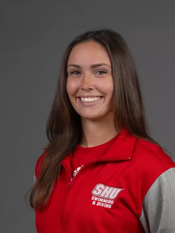 Emma Chambers. The SHU Women's Swimming & Diving team photos taken at the Bobby Valentine Health & Recreation Center, Sacred Heart University, Fairfield, CT. Wednesday, August 30, 2023. Photo by: Mark F. Conrad