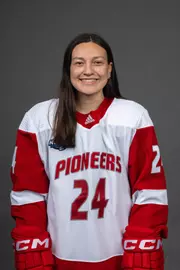 Samantha Ostrowski. The SHU Women's Ice Hockey team photos taken at the Martire Family Arena, Sacred Heart University's West Campus, Fairfield, CT.. Friday, September 1, 2023. Photo by: Mark F. Conrad