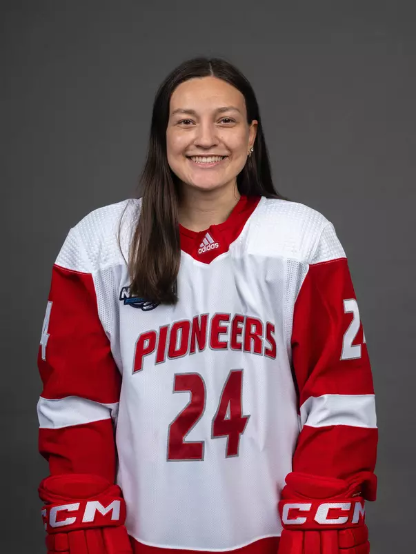 Samantha Ostrowski. The SHU Women's Ice Hockey team photos taken at the Martire Family Arena, Sacred Heart University's West Campus, Fairfield, CT.. Friday, September 1, 2023. Photo by: Mark F. Conrad
