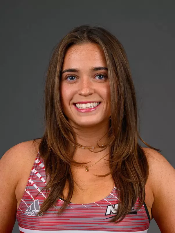 Callie Ahern. The SHU Track team photos taken at the Martire Center for the Liberal Arts, Sacred Heart University, Fairfield, CT. Monday, January 8, 2024. Photo by: Mark F. Conrad