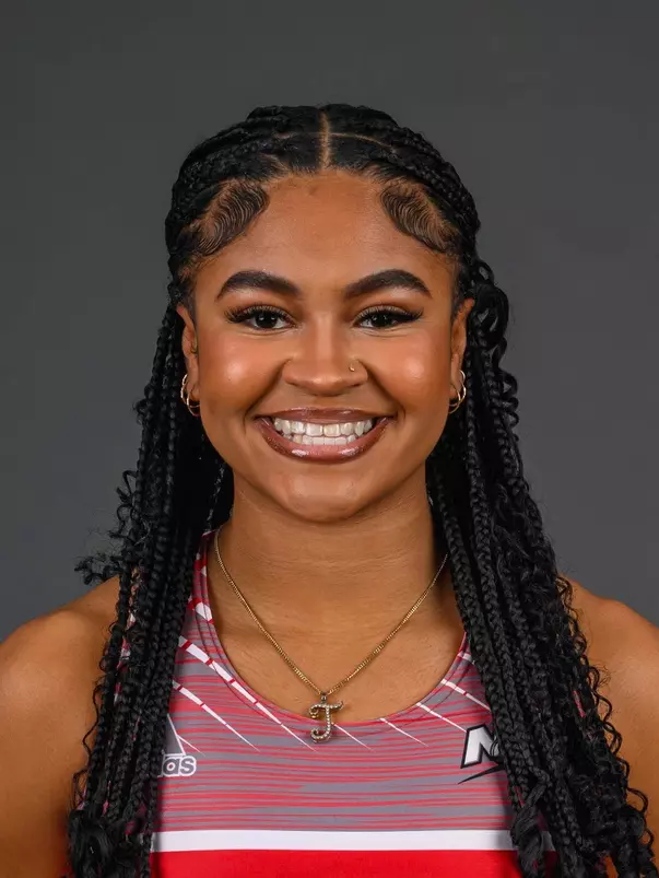 Jada Alston. The SHU Track team photos taken at the Martire Center for the Liberal Arts, Sacred Heart University, Fairfield, CT. Monday, January 8, 2024. Photo by: Mark F. Conrad