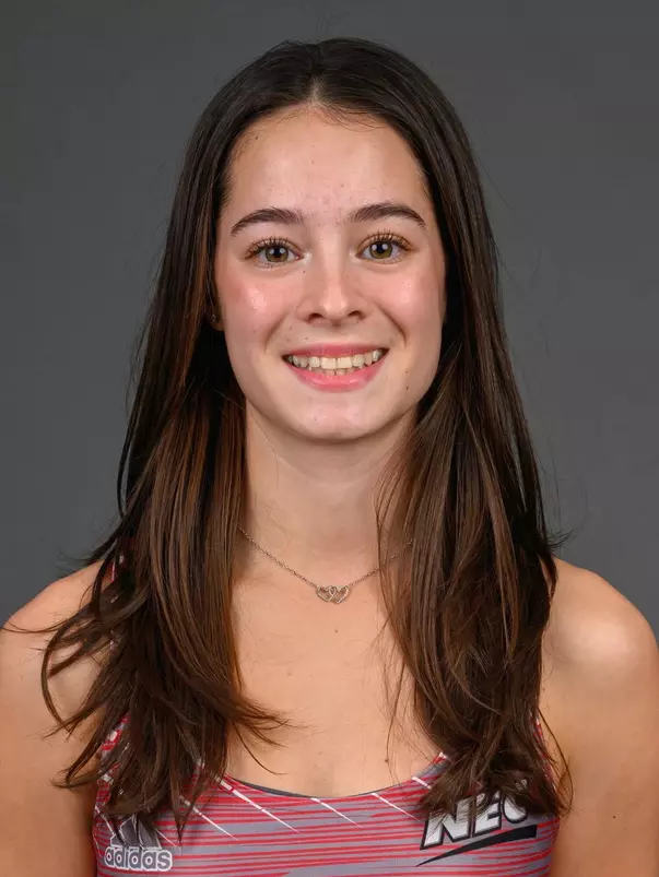 Elizabeth Apostolico. The SHU Track team photos taken at the Martire Center for the Liberal Arts, Sacred Heart University, Fairfield, CT. Monday, January 8, 2024. Photo by: Mark F. Conrad