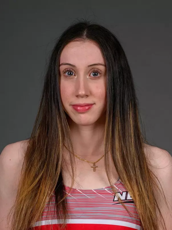 Samantha Burns. The SHU Track team photos taken at the Martire Center for the Liberal Arts, Sacred Heart University, Fairfield, CT. Monday, January 8, 2024. Photo by: Mark F. Conrad