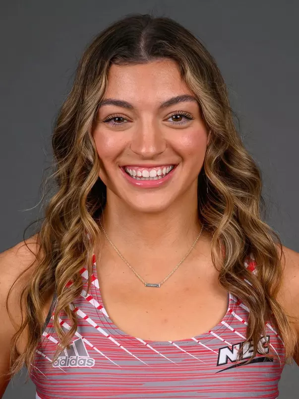 Tessa Carminucci. The SHU Track team photos taken at the Martire Center for the Liberal Arts, Sacred Heart University, Fairfield, CT. Monday, January 8, 2024. Photo by: Mark F. Conrad