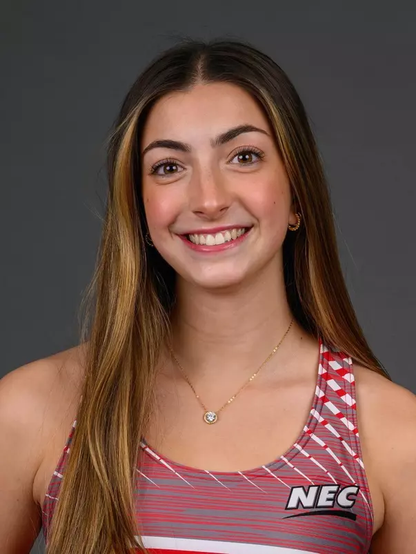 Ava Coscia. The SHU Track team photos taken at the Martire Center for the Liberal Arts, Sacred Heart University, Fairfield, CT. Monday, January 8, 2024. Photo by: Mark F. Conrad