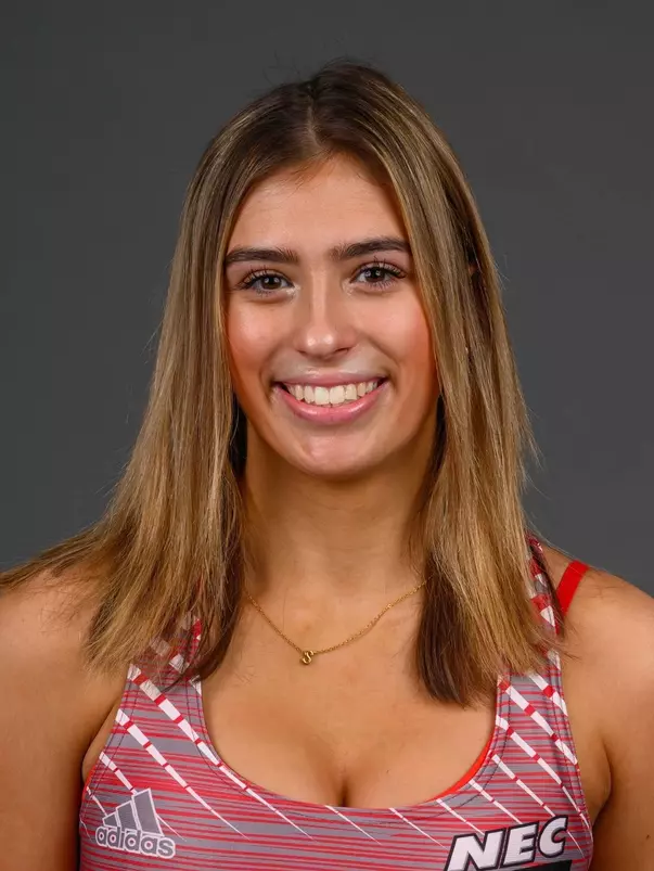 Sophia Daeschner. The SHU Track team photos taken at the Martire Center for the Liberal Arts, Sacred Heart University, Fairfield, CT. Monday, January 8, 2024. Photo by: Mark F. Conrad