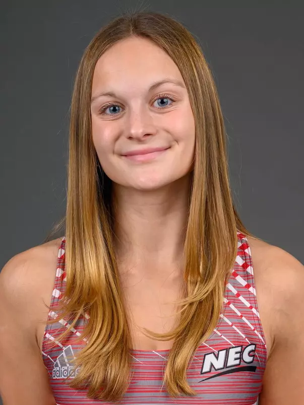 Sophia DeMillio. The SHU Track team photos taken at the Martire Center for the Liberal Arts, Sacred Heart University, Fairfield, CT. Monday, January 8, 2024. Photo by: Mark F. Conrad