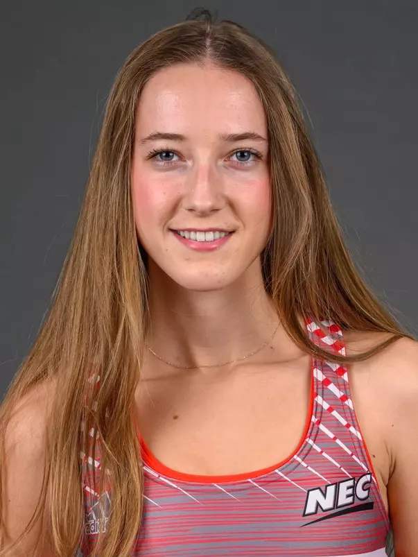 Brooke DeWeese. The SHU Track team photos taken at the Martire Center for the Liberal Arts, Sacred Heart University, Fairfield, CT. Monday, January 8, 2024. Photo by: Mark F. Conrad