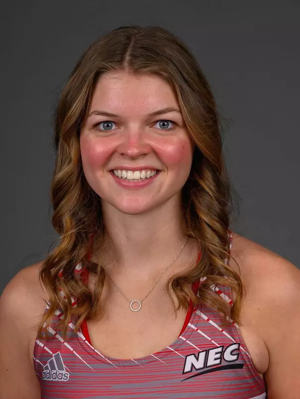 Jenna Engels. The SHU Track team photos taken at the Martire Center for the Liberal Arts, Sacred Heart University, Fairfield, CT. Monday, January 8, 2024. Photo by: Mark F. Conrad