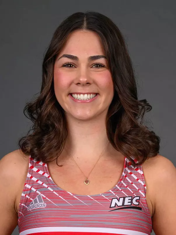 Kaleigh Jess. The SHU Track team photos taken at the Martire Center for the Liberal Arts, Sacred Heart University, Fairfield, CT. Monday, January 8, 2024. Photo by: Mark F. Conrad