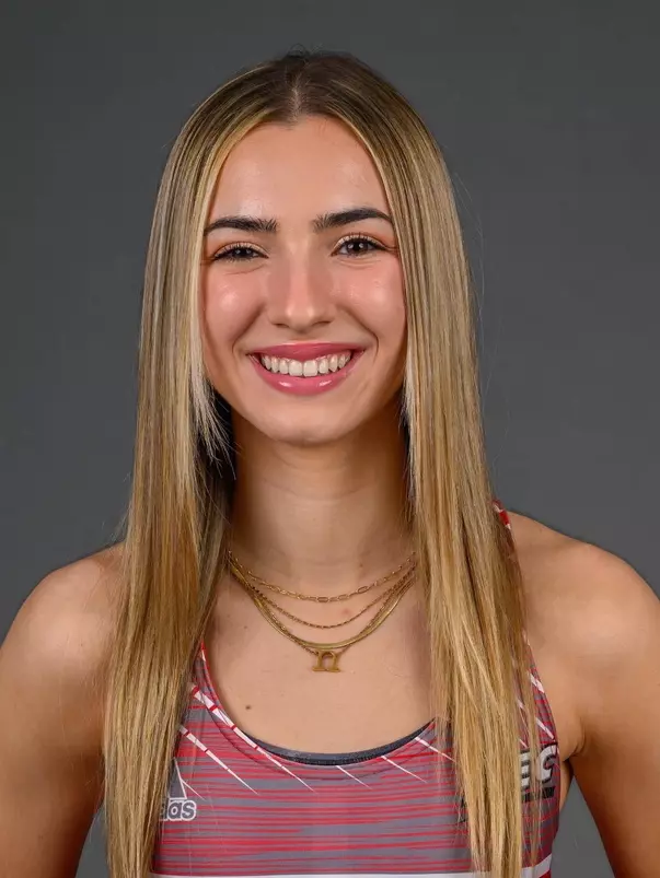 Nicole Parise. The SHU Track team photos taken at the Martire Center for the Liberal Arts, Sacred Heart University, Fairfield, CT. Monday, January 8, 2024. Photo by: Mark F. Conrad