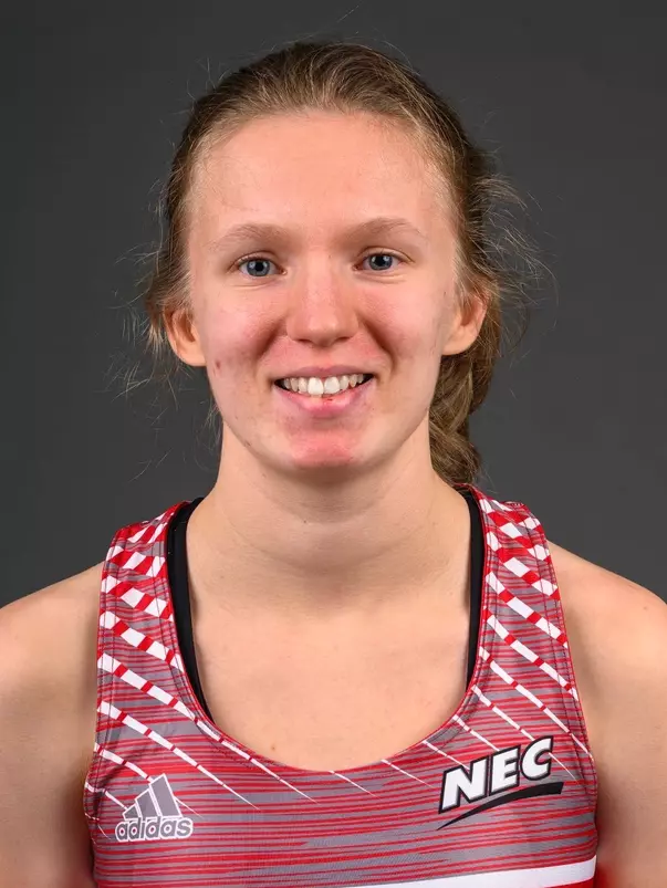 Anya Rescsanski. The SHU Track team photos taken at the Martire Center for the Liberal Arts, Sacred Heart University, Fairfield, CT. Monday, January 8, 2024. Photo by: Mark F. Conrad