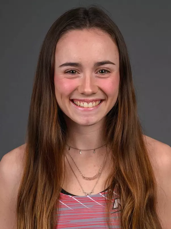 Isabella Rogler. The SHU Track team photos taken at the Martire Center for the Liberal Arts, Sacred Heart University, Fairfield, CT. Monday, January 8, 2024. Photo by: Mark F. Conrad