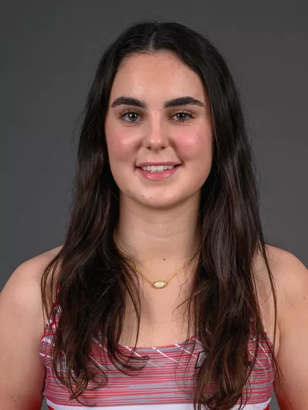 Olivia Spirakis. The SHU Track team photos taken at the Martire Center for the Liberal Arts, Sacred Heart University, Fairfield, CT. Monday, January 8, 2024. Photo by: Mark F. Conrad