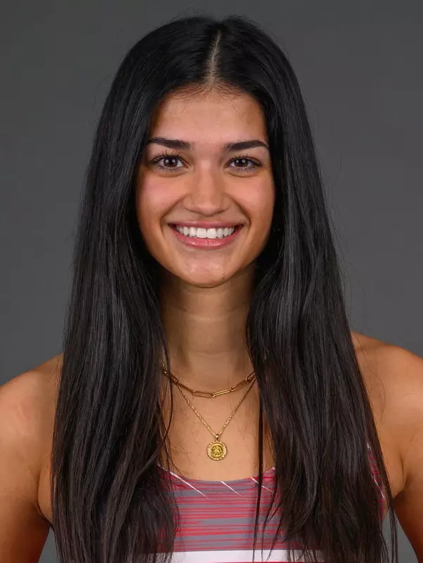 Ava Srinivasan. The SHU Track team photos taken at the Martire Center for the Liberal Arts, Sacred Heart University, Fairfield, CT. Monday, January 8, 2024. Photo by: Mark F. Conrad