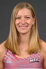 Kaylee Stenderowicz. The SHU Track team photos taken at the Martire Center for the Liberal Arts, Sacred Heart University, Fairfield, CT. Monday, January 8, 2024. Photo by: Mark F. Conrad