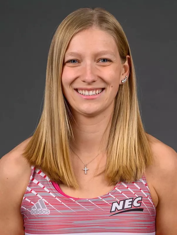 Kaylee Stenderowicz. The SHU Track team photos taken at the Martire Center for the Liberal Arts, Sacred Heart University, Fairfield, CT. Monday, January 8, 2024. Photo by: Mark F. Conrad