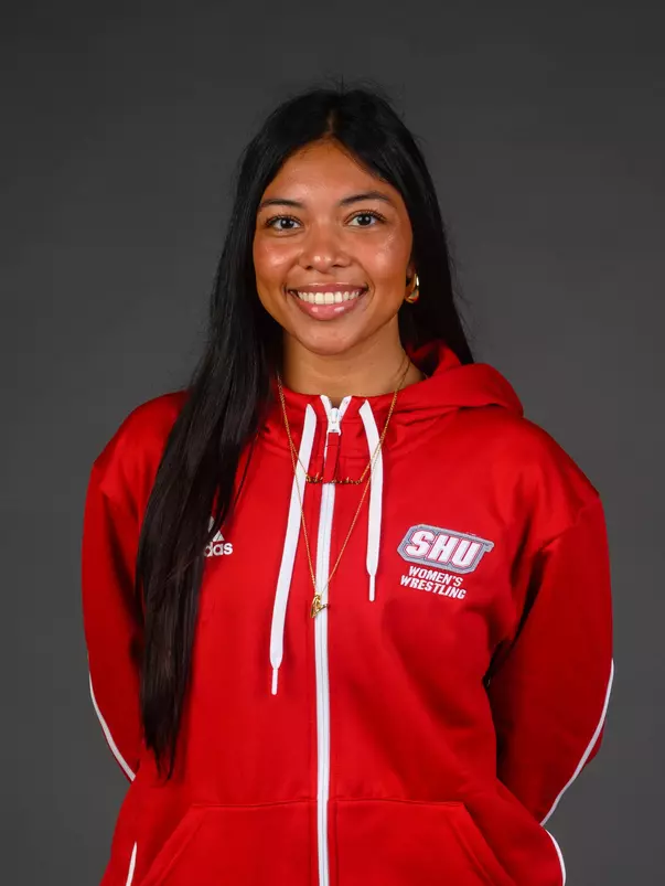 Alexandra Viera. The SHU Women's Wrestling team held their Media Day today at the Guest House, on Sacred Heart University's West Campus, Fairfield, CT. Wednesday, October 2, 2024. Photo by: Mark F. Conrad
