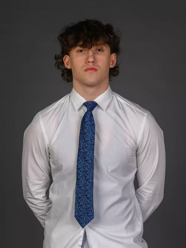 David Rozenblum SHU Men's Wrestling team. Photographed today at the Guest House at Sacred Heart University's West Campus, Fairfield, CT. October 16, 2024. Photo by: Mark F. Conrad