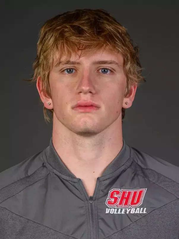 Dylan McClung. SHU Men's Volleyball team headshots taken today at the Guest House on the Sacred Heart University's West Campus, Fairfield, CT. Tuesday, October 1, 2024. Photo by: Mark F. Conrad