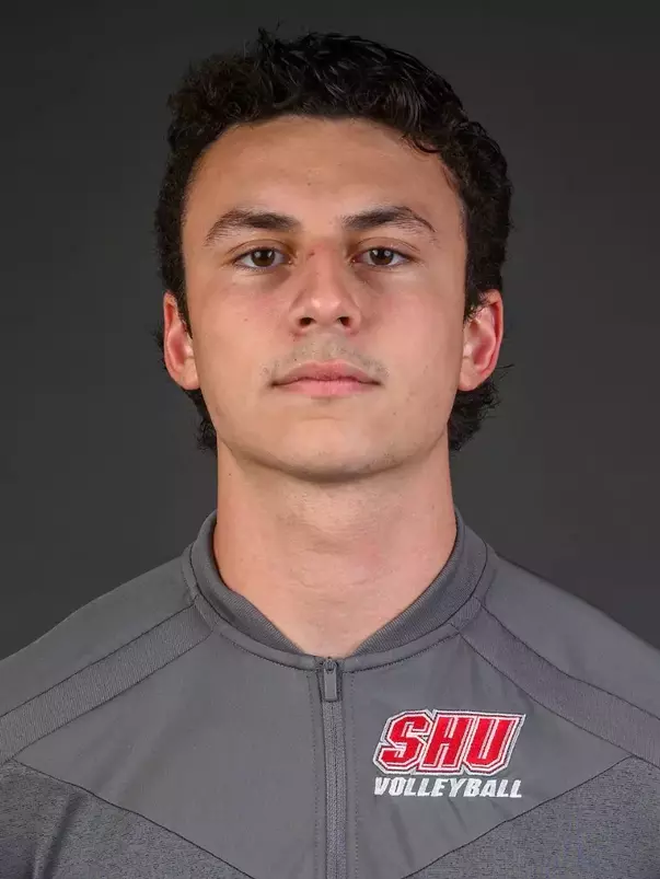 SHU Men's Volleyball team headshots taken today at the Jaron Popp. Guest House on the Sacred Heart University's West Campus, Fairfield, CT. Tuesday, October 1, 2024. Photo by: Mark F. Conrad