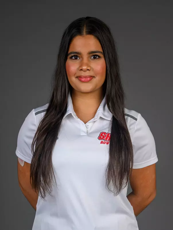Farah Mahmood. The SHU Rowing team's Media Day was held today at the Guest House on Sacred Heart Universitry's West Campus, Fairfield, CT. Tuesday, October 22, 2024. Photo by: Mark F. Conrad