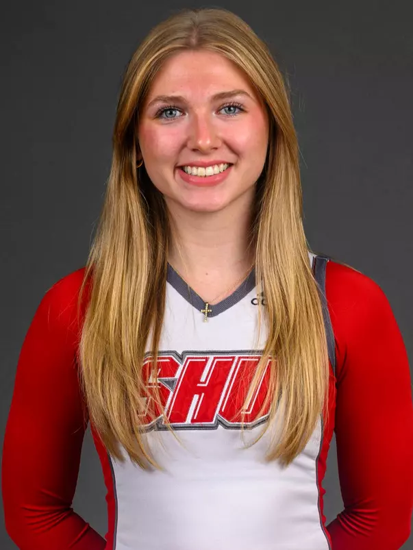 Emma Lacobelle. The SHU Cheerleading team's Media Day held at the Guest House on Sacred Heart University's West Campus, Fairfield, CT. Monday, August 5 2024. Photo by; Mark F. Conrad