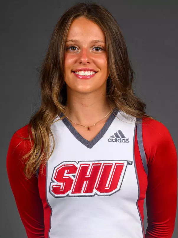 Mia Kassman. The SHU Cheerleading team's Media Day held at the Guest House on Sacred Heart University's West Campus, Fairfield, CT. Monday, August 5 2024. Photo by; Mark F. Conrad