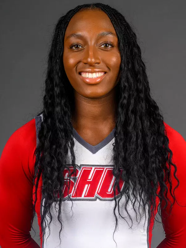 Victoria Myrtil. The SHU Cheerleading team's Media Day held at the Guest House on Sacred Heart University's West Campus, Fairfield, CT. Monday, August 5 2024. Photo by; Mark F. Conrad
